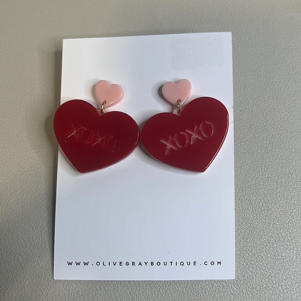 XOXO Heart Earrings